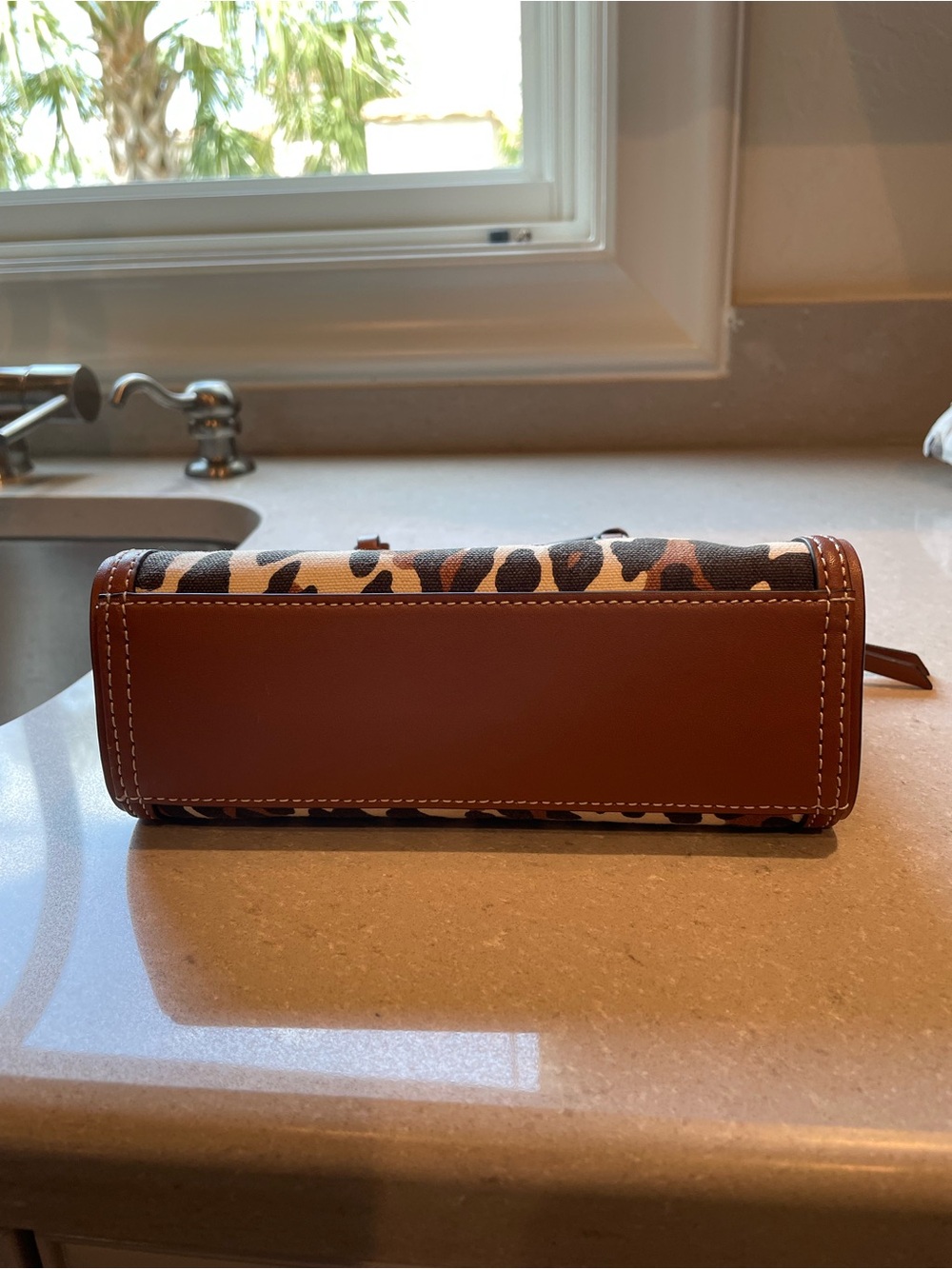Tory Burch Ella Mini Tote | Leopard - Picture 7 of 11